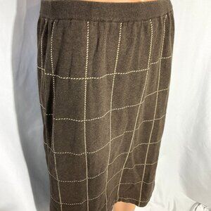 Liz Claiborne Sz Med Midi Knit Skirt